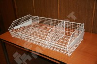 Стеллаж овощной с сетчатыми корзинами без фриза