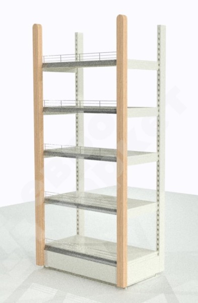 Стеллаж с передней стойкой без задней стенки