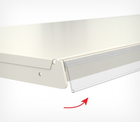 Ценникодержатель полочный самоклеящийся откидной DHH39 1000 мм, Прозрачный