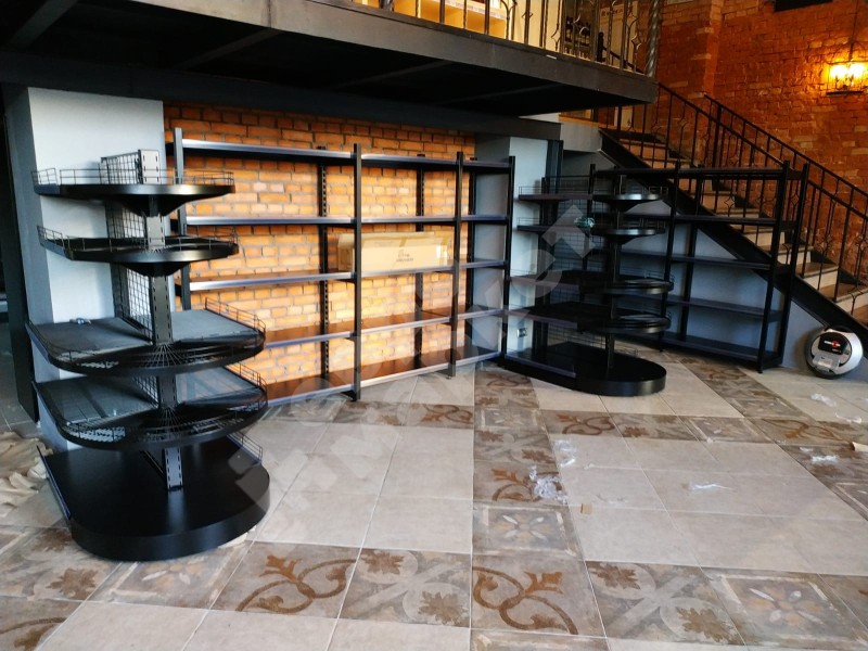 Стеллаж сетчатый торцевой полукруглый