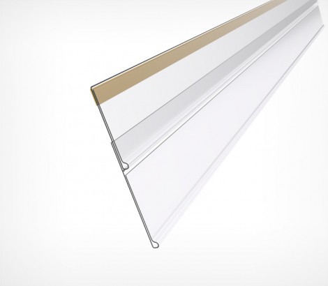 Ценникодержатель полочный самоклеящийся DBHT39 1250мм, Прозрачный