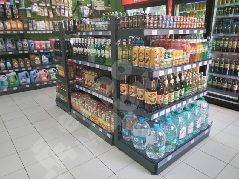 Стеллаж сетчатый торцевой низкий