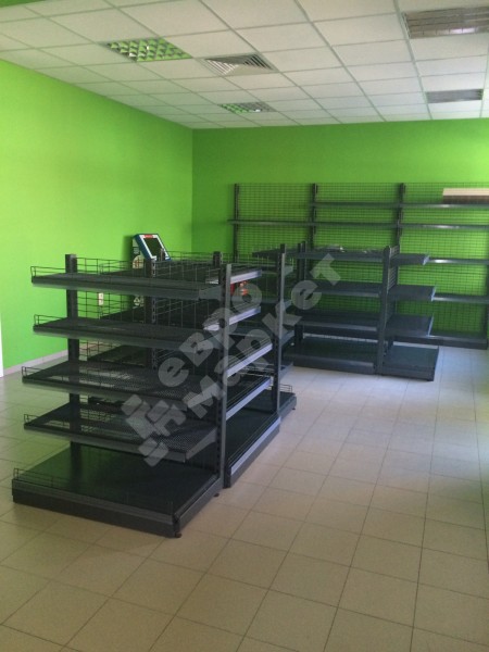 Стеллаж сетчатый торцевой низкий