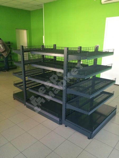 Стеллаж сетчатый торцевой низкий