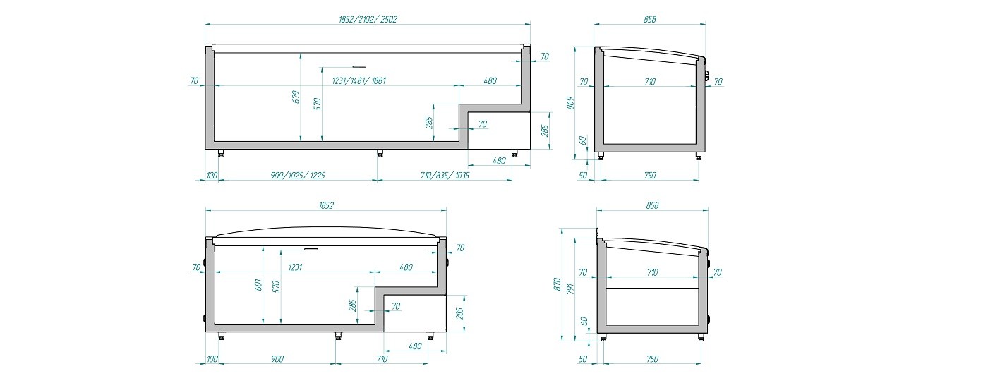 Ларь-бонета Italfrost Rondo 1850 R290 (с контроллером)
