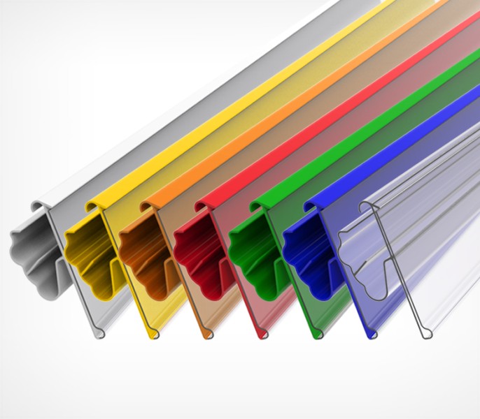 Ценникодержатель полочный LST 39 длина 1238мм ПРОЗРАЧНЫЙ