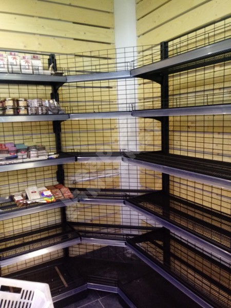 Стеллаж сетчатый угловой внутренний