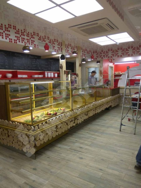 Кондитерская витрина Soul светлое ЛДСП 1350