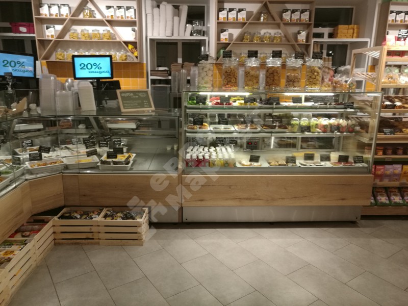 Кондитерская витрина Soul светлое ЛДСП 1350