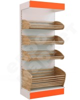 Стеллаж торговый для хлеба с фризом