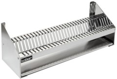 Полка настенная для сушки тарелок ПКТ-120/30 (поддон, нерж. сталь, 1200*300*300 1200х300х300)