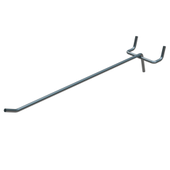 Крючок одинарный БЕЗ ценникодержателя 250 мм Ø5мм для перфорации, цинк-хром, шаг50мм