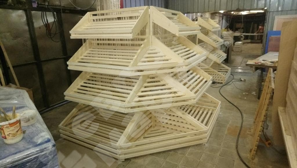 Стеллаж для хлеба угловой три полки