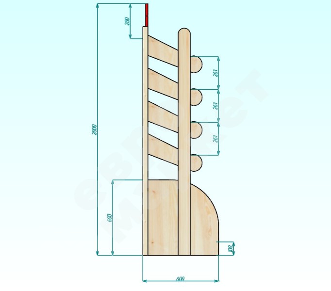 Стеллаж для хлеба рядный EM-02.221.000 СБ