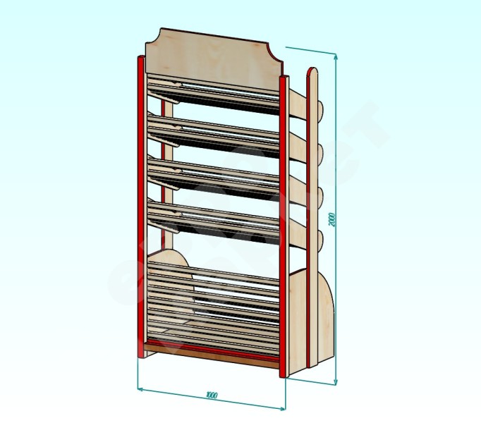 Стеллаж для хлеба рядный EM-02.221.000 СБ