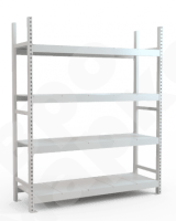 Стеллаж складской высотой 250 см с наборными полками