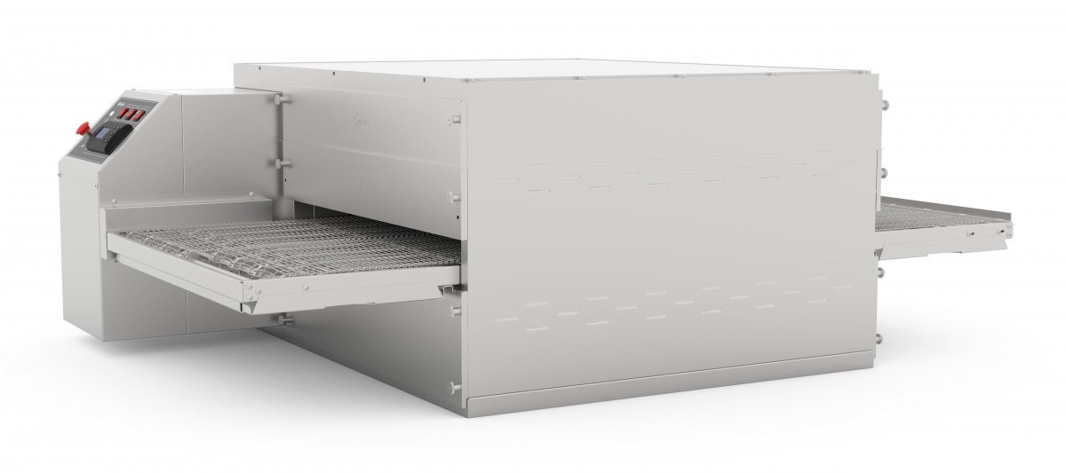 Печь электрическая для пиццы ПЭК-800/2, конвейерная, 1 камера 1014x853x75 мм, +70…+315 С,  2 конвейера 1787х402 мм, 1927х1374х660 мм, 27,5 кВт, 400В, без крыши, без основания  - для установки в 2 яруса