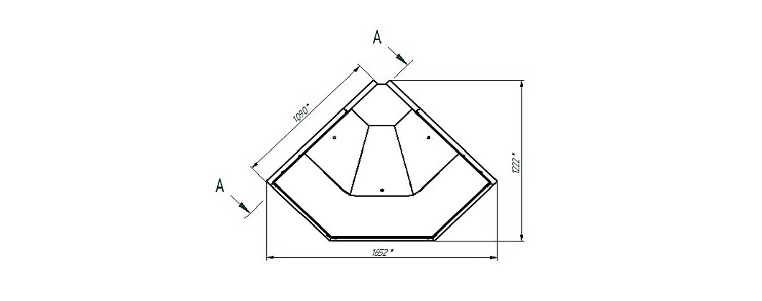 Витрина холодильная GAMMA Quadro OC (с боковинами)