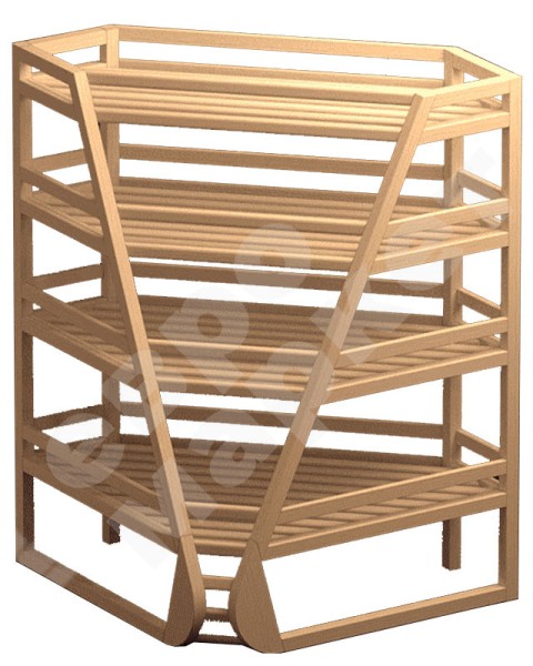 Арт. В015. Стеллаж для багетов угловой внутренний EM-02.215.000 СБ