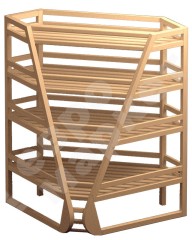 Арт. В015. Стеллаж для багетов угловой внутренний EM-02.215.000 СБ