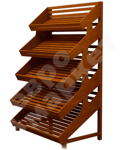 Арт. В019. Стеллаж для хлеба пристенный с пятью полками без накопителя EM-02.219.000 СБ