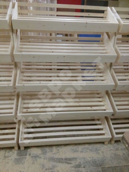 Арт. В019. Стеллаж для хлеба пристенный с пятью полками без накопителя EM-02.219.000 СБ