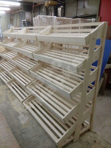 Арт. В019. Стеллаж для хлеба пристенный с пятью полками без накопителя EM-02.219.000 СБ