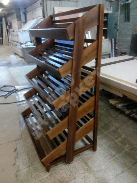 Арт. В019. Стеллаж для хлеба пристенный с пятью полками без накопителя EM-02.219.000 СБ