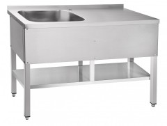 Стол для мойки овощей  СМО-6-3 РН (1200х600х860мм)  вся нерж .