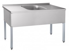 Стол для мойки овощей  СМО-6-4 РЧ (1400х600х860мм)  каркас краш.