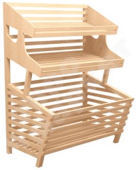 Арт. В007. Стеллаж для хлеба торцевой прямой с глубоким накопителем EM-02.207.000 СБ.