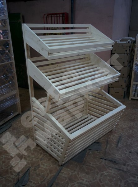 Арт. В007. Стеллаж для хлеба торцевой прямой с глубоким накопителем EM-02.207.000 СБ.