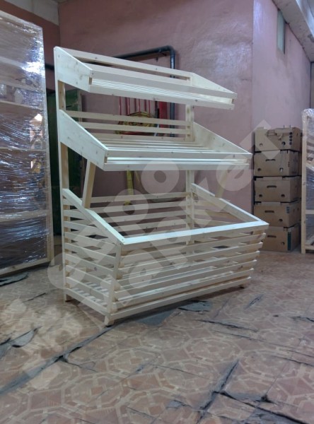 Арт. В007. Стеллаж для хлеба торцевой прямой с глубоким накопителем EM-02.207.000 СБ.