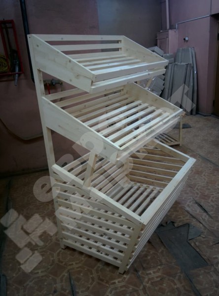 Арт. В007. Стеллаж для хлеба торцевой прямой с глубоким накопителем EM-02.207.000 СБ.