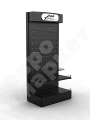 Брендированный перфорированный пристенный стеллаж Атака