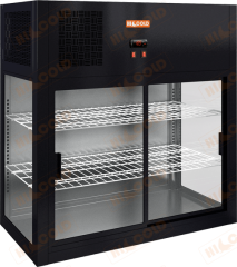 Настольная пристенная холодильная витрина HICOLD VRH 990 Black