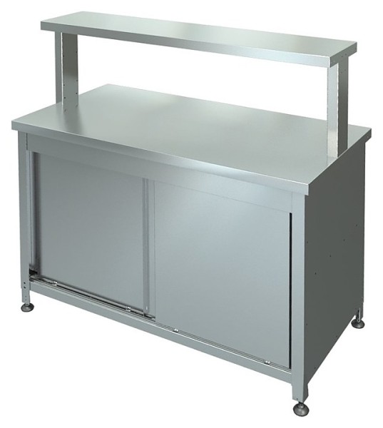 Стол-тумба купе без бортов (двери с двух сторон) СТК-2-1200/600 с полкой ПО-3