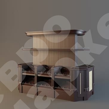 Островной стеллаж для вина с открытым накопителем LD 019