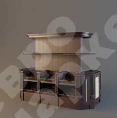 Островной стеллаж для вина с открытым накопителем LD 019