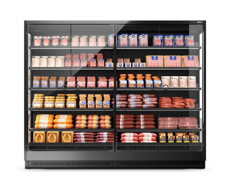 Vega SG 070 H210 Среднетемпературный охлаждаемый стеллаж с энергосберегающими дверями SG (одинарное стекло) с выносным холодообеспечением