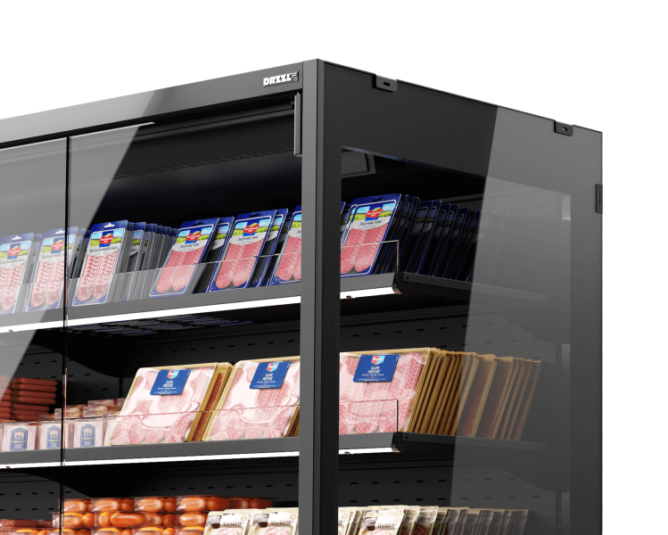 Vega SG 070 H210 Среднетемпературный охлаждаемый стеллаж с энергосберегающими дверями SG (одинарное стекло) с выносным холодообеспечением