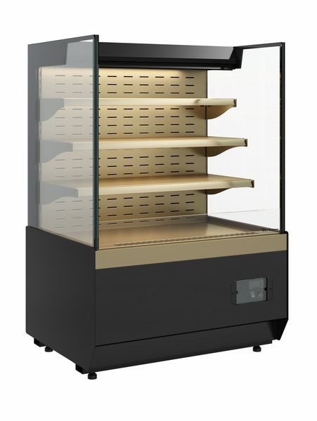 Витрина кондитерская Carboma KC70 VM 1,3-2 STANDARD открытая, горка прямая боковина (версия 2.0) (9005-0109)