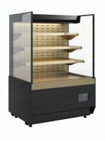 Витрина кондитерская Carboma KC70 VM 1,3-2 STANDARD открытая, горка прямая боковина (версия 2.0) (9005-0109)