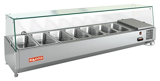 Настольная холодильная витрина для ингредиентов HICOLD VRX 1600 1/3