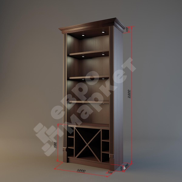 Шкаф для алкоголя с комбинированными секциями LD 004