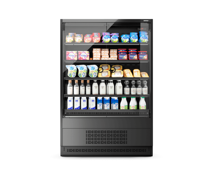 Vega SG 070 H195 Plug-in Среднетемпературный охлаждаемый стеллаж со встроенным агрегатом и энергосберегающими дверями SG (одинарное стекло)