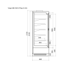Vega SG 080 H210 Plug-in Среднетемпературный охлаждаемый стеллаж со встроенным агрегатом и энергосберегающими дверями SG (одинарное стекло)