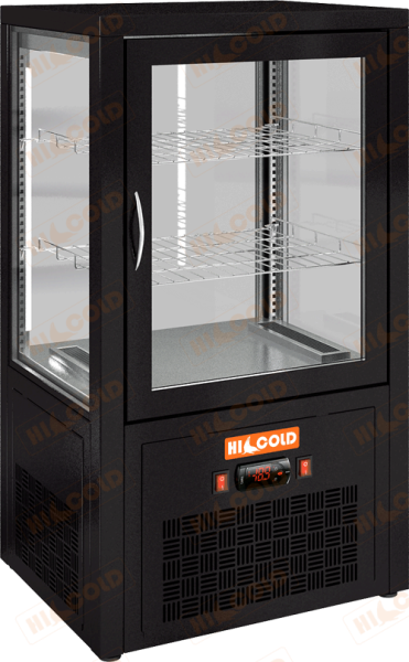 Настольная вертикальная холодильная витрина HICOLD VRC 70 Black