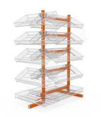 Стойка трехсторонняя 15 корзин (ДхГхВ) 1056х650х1500