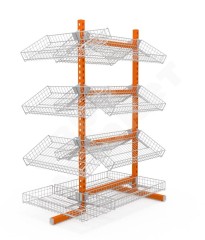 Стойка трехсторонняя 12 корзин (ДхГхВ) 1056х650х1500